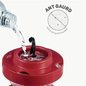 Hummingbird Feeder with Ant Moat and Eight Feeding Ports, 16 Oz Capacity Veldora