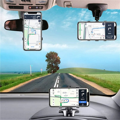 Car Phone Mount with 360° Rotation and One-Handed Pivot, Multi-Position Mounting Veldora