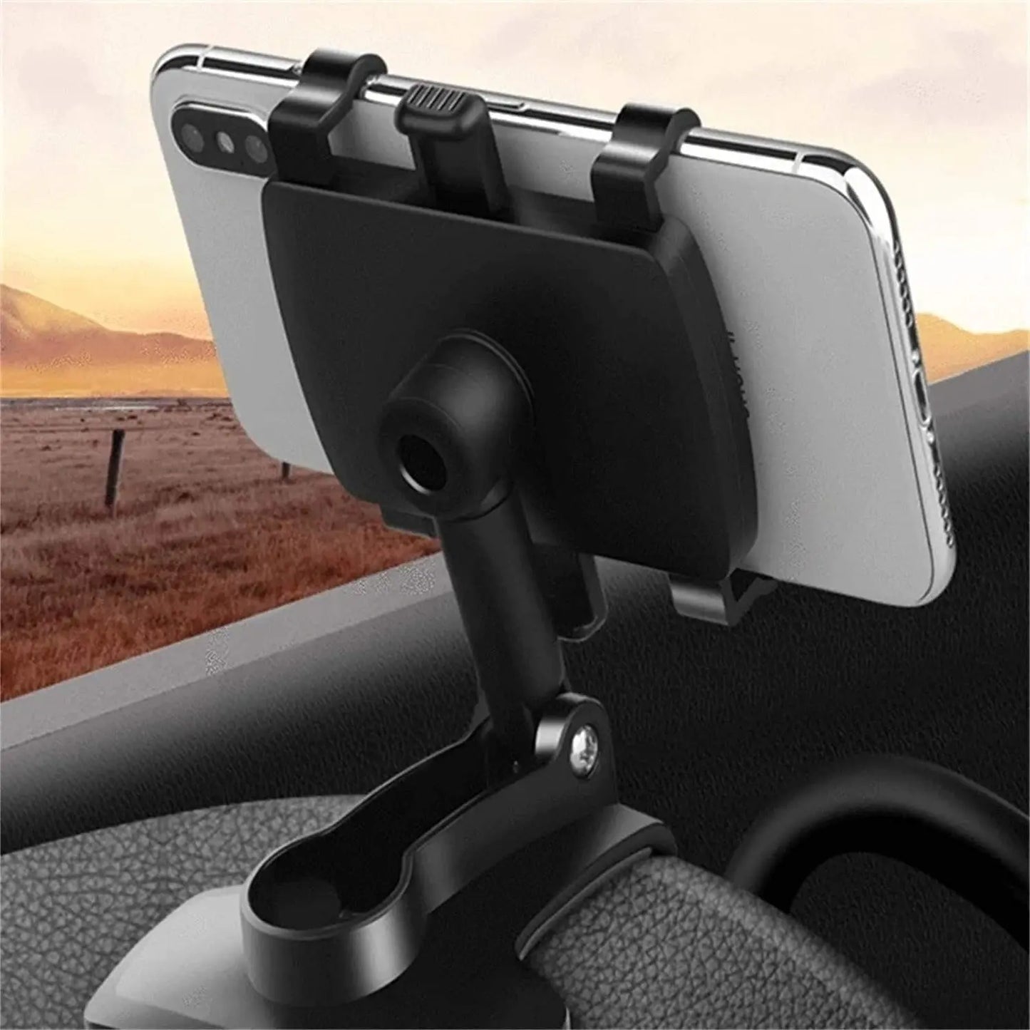 Car Phone Mount with 360° Rotation and One-Handed Pivot, Multi-Position Mounting Veldora