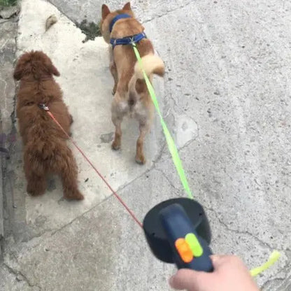 Dual Dog Leash with Tangle-Free Design, LED Light and 360-Degree Swivel vanistore-store