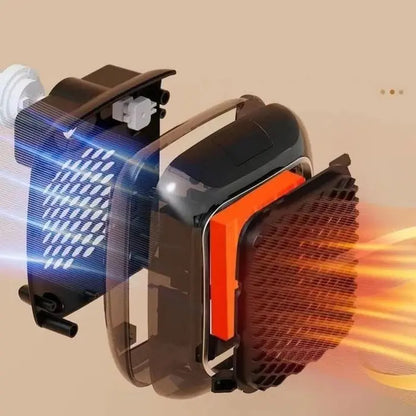 Plug-In Ceramic Space Heater with Digital Thermostat and 12-Hour Timer, 800W Veldora