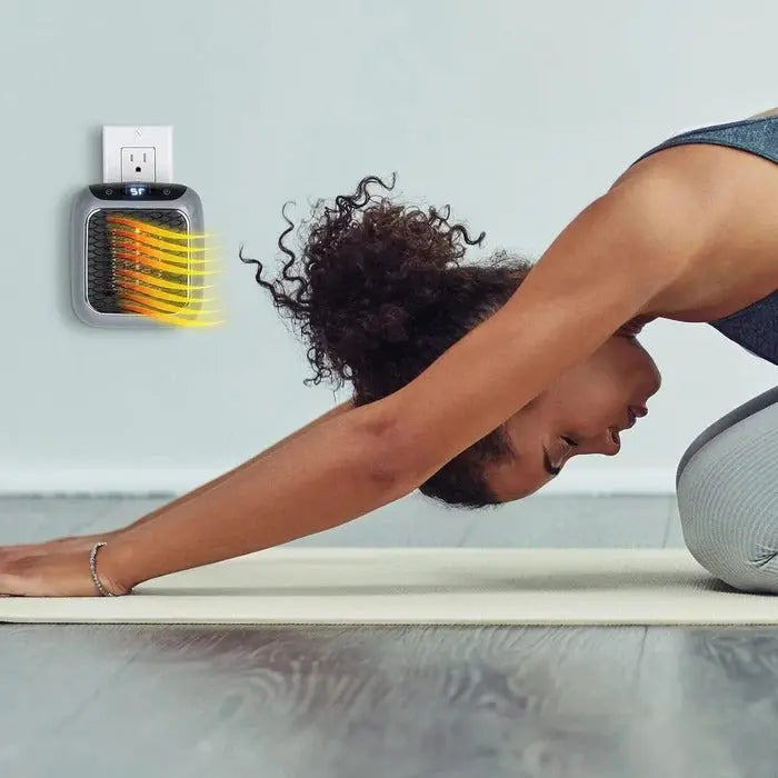 Plug-In Ceramic Space Heater with Digital Thermostat and 12-Hour Timer, 800W Veldora