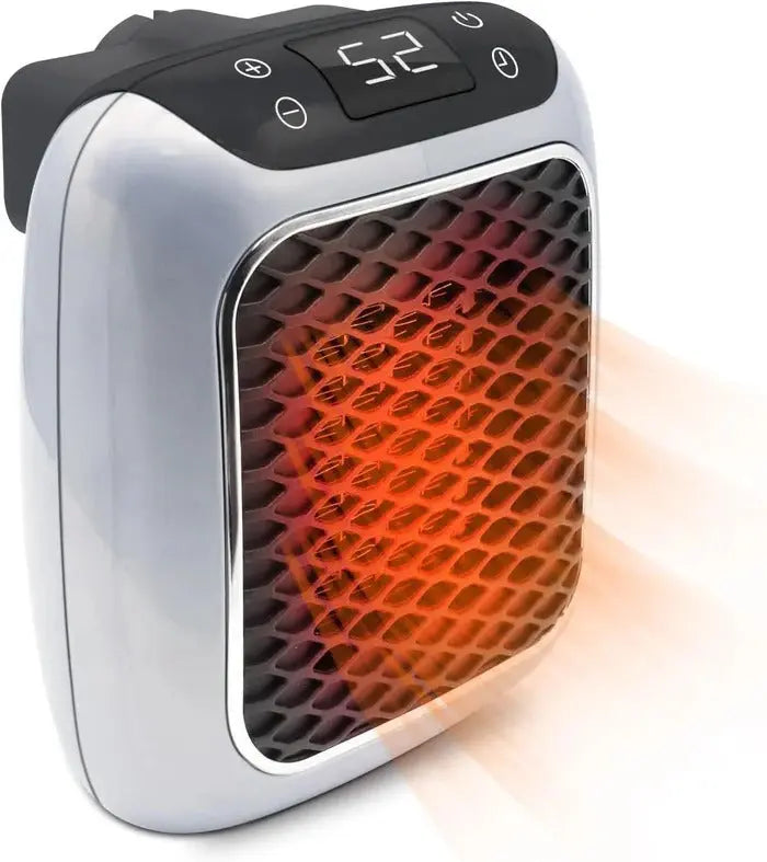 Plug-In Ceramic Space Heater with Digital Thermostat and 12-Hour Timer, 800W Veldora