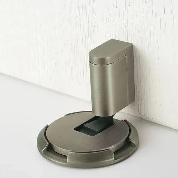 Adjustable Door Stop with Locking Grip and Adhesive or Screw Mount, Fits 0.98in Gaps Veldora