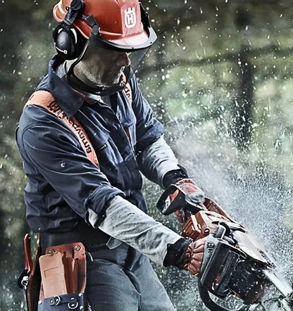 Chainsaw Sharpener with Guided Stone and Adjustable Locating Pin for Two-Hole Bars Veldora