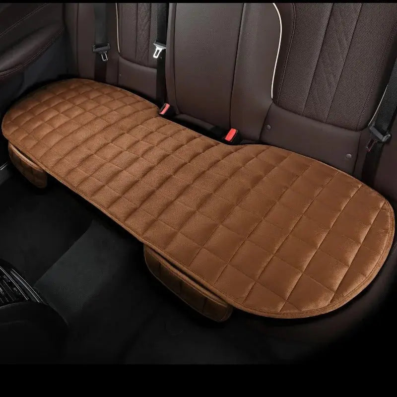 Backseat Cushion Cover with Thick Velvet Padding and Adjustable Straps, Full Bench Fit Veldora