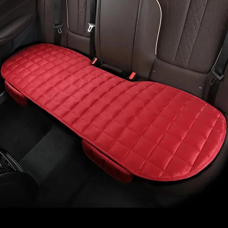 Backseat Cushion Cover with Thick Velvet Padding and Adjustable Straps, Full Bench Fit Veldora