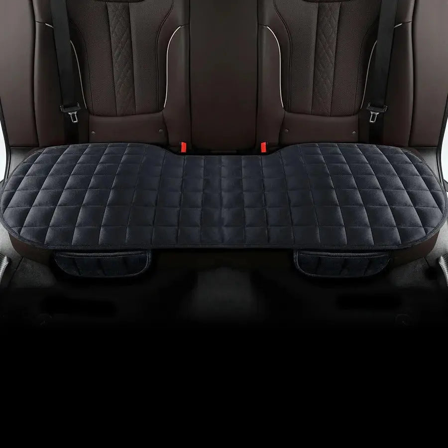 Backseat Cushion Cover with Thick Velvet Padding and Adjustable Straps, Full Bench Fit Veldora
