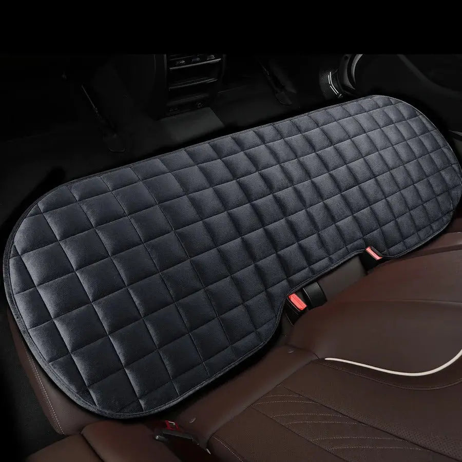Backseat Cushion Cover with Thick Velvet Padding and Adjustable Straps, Full Bench Fit Veldora