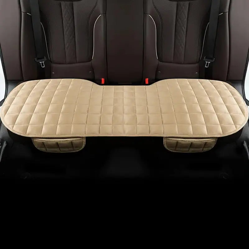 Backseat Cushion Cover with Thick Velvet Padding and Adjustable Straps, Full Bench Fit Veldora
