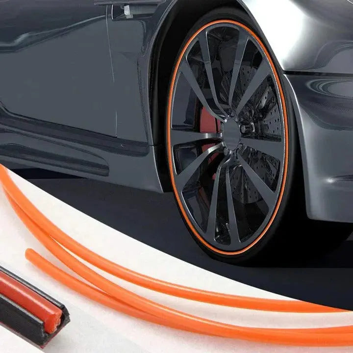 Wheel Rim Protector Strip with Peel-and-Stick Adhesive and Color Options, 8m Roll Veldora