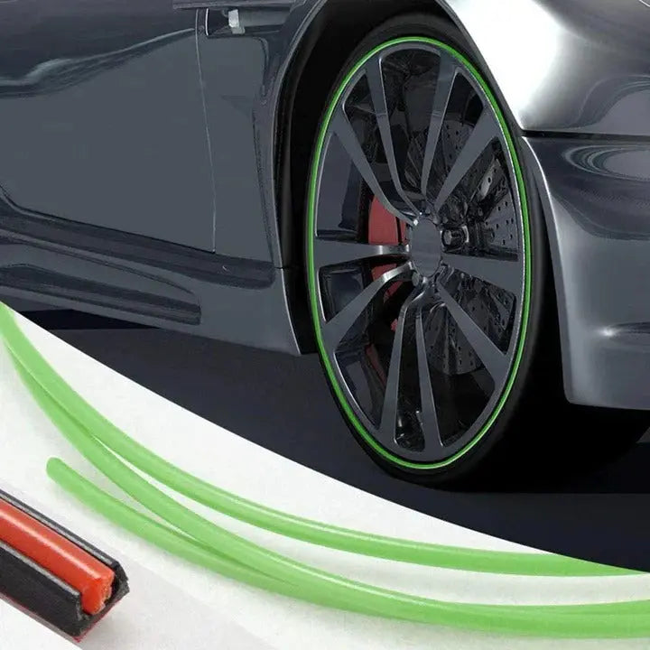 Wheel Rim Protector Strip with Peel-and-Stick Adhesive and Color Options, 8m Roll Veldora