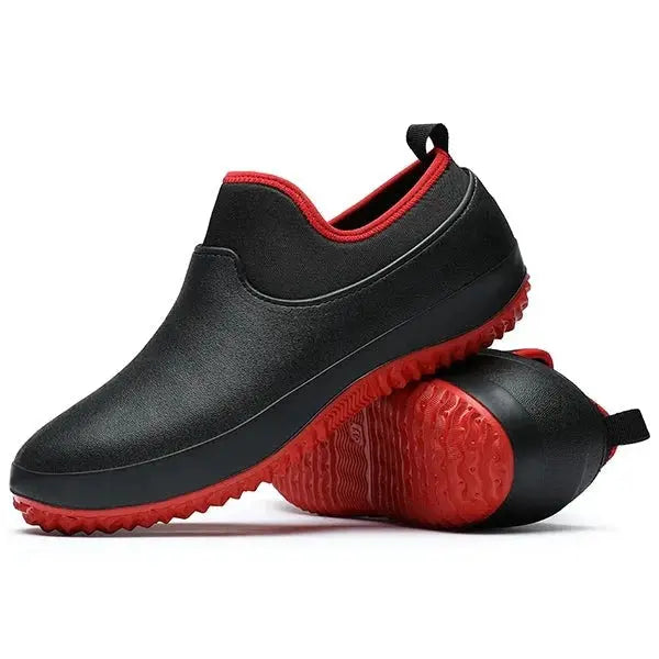 Waterproof Work Shoes with Slip-on Elastic Gusset and Non-Slip Traction, Lightweight Veldora