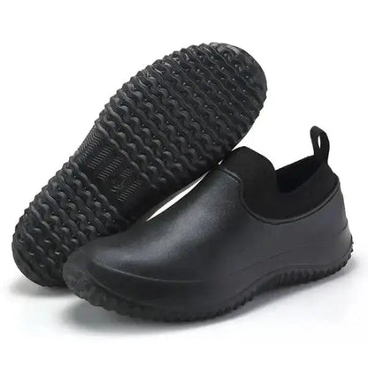 Waterproof Work Shoes with Slip-on Elastic Gusset and Non-Slip Traction, Lightweight Veldora