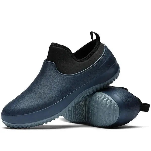 Waterproof Work Shoes with Slip-on Elastic Gusset and Non-Slip Traction, Lightweight Veldora