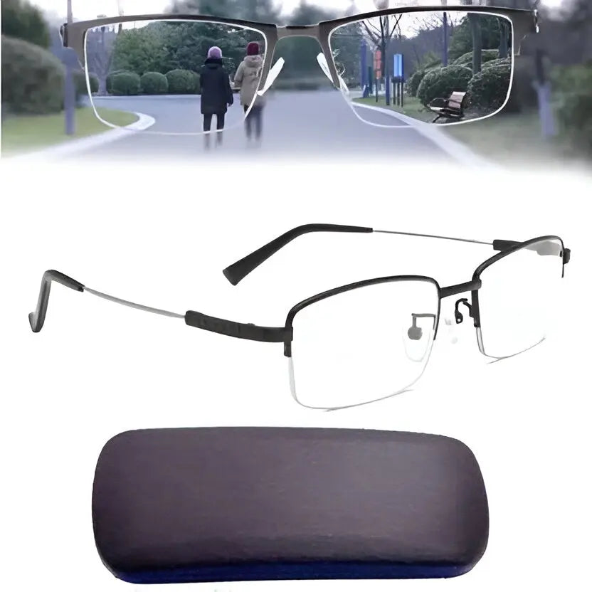 Progressive Multifocal Glasses with Light-Adaptive Tint and Anti-Reflective Coating Veldora