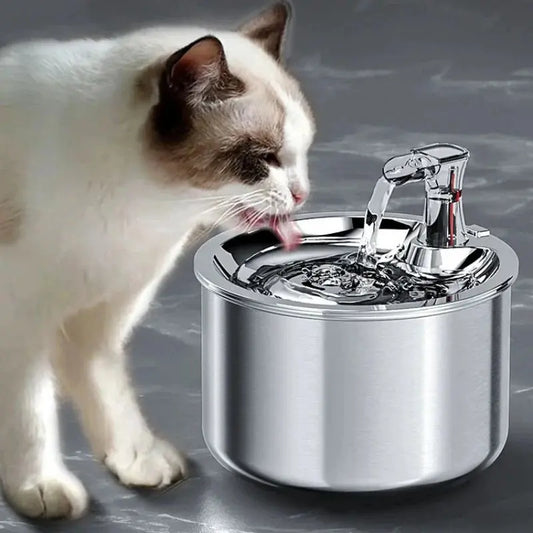 Cat Water Fountain with Motion Sensor and Stainless Steel Basin, 2.1 Qt Veldora