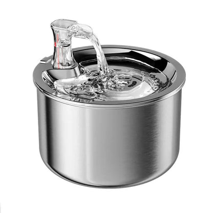 Cat Water Fountain with Motion Sensor and Stainless Steel Basin, 2.1 Qt Veldora