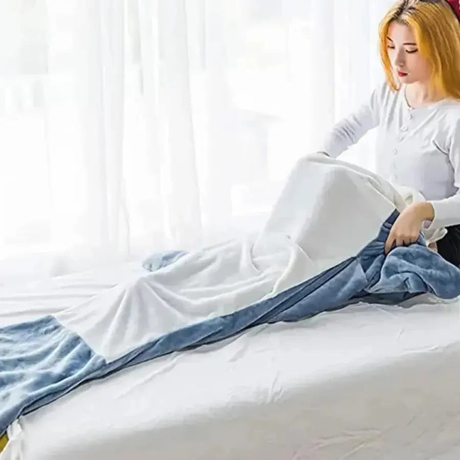 Shark Hoodie Blanket with Plush Flannelette, Roomy Fit and Full Leg Coverage Veldora