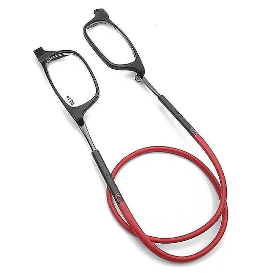 Reading Glasses with Magnetic Front Bridge and Hanging Neck Loop, Lightweight Flexible Fit Veldora