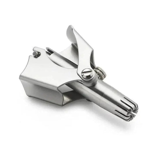 Nose Hair Trimmer with Rounded Safety Blade and Ergonomic Handle, Compact Stainless Steel Veldora