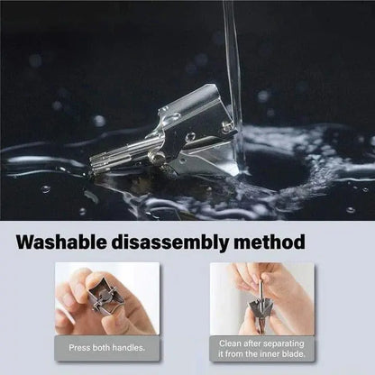 Nose Hair Trimmer with Rounded Safety Blade and Ergonomic Handle, Compact Stainless Steel Veldora