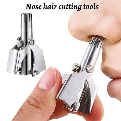 Nose Hair Trimmer with Rounded Safety Blade and Ergonomic Handle, Compact Stainless Steel Veldora