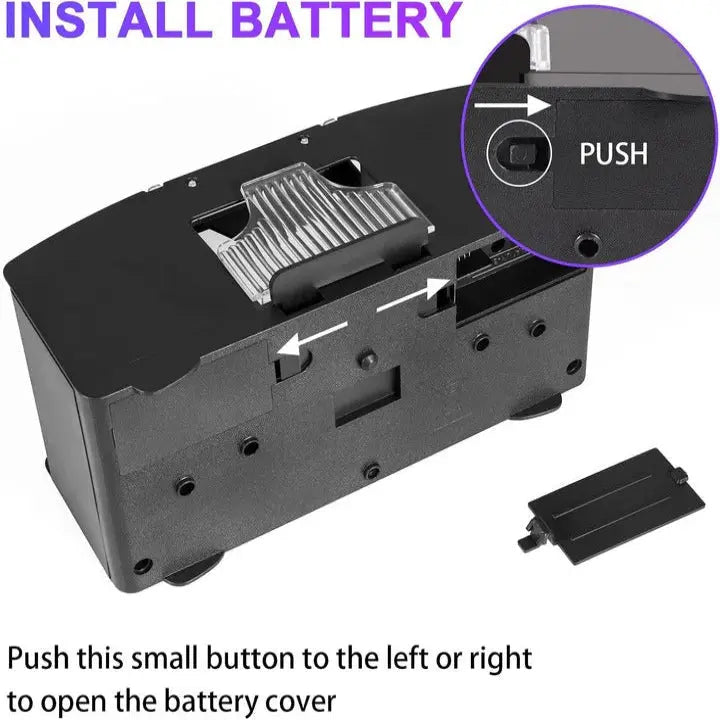 Battery-Powered Card Shuffler with Dual-Deck Capacity and Button Operation Veldora
