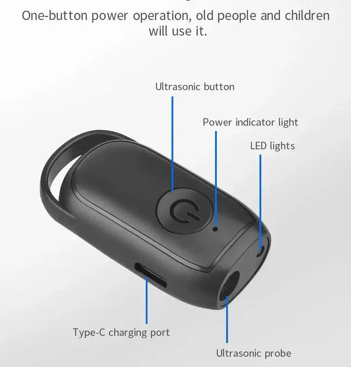 Ultrasonic Dog Deterrent with One-Button Control and Compact Handheld, Battery Powered Veldora