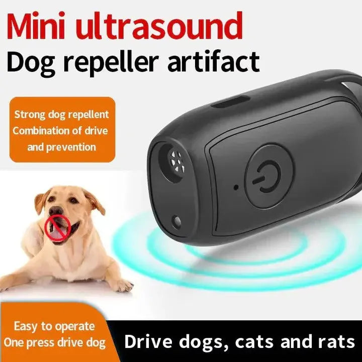 Ultrasonic Dog Deterrent with One-Button Control and Compact Handheld, Battery Powered Veldora