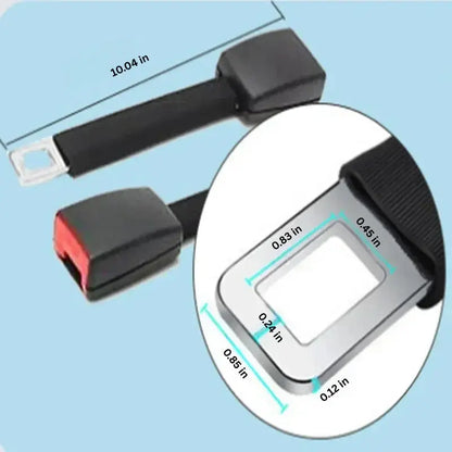Seat Belt Extension with Upright Rigid Stem and 11-Inch Length, Quick Click-In Fit Veldora