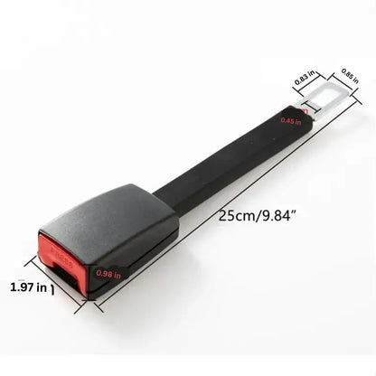 Seat Belt Extension with Upright Rigid Stem and 11-Inch Length, Quick Click-In Fit Veldora