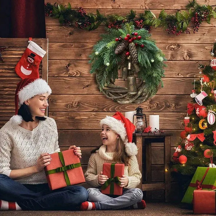 Christmas Wreath with Handcrafted Vine Base and Dried Pinecone Accents, 17 Inch Veldora