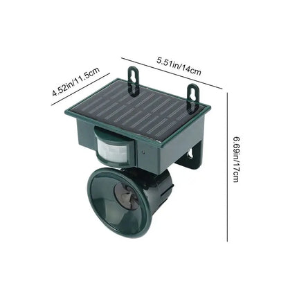 Solar Motion Sensor Bird Repellent with Adjustable Sound and PIR Sensor, Weatherproof Veldora