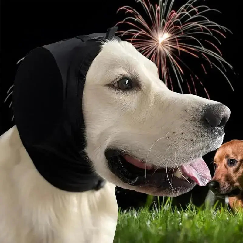 Dog Noise Reducing Ear Muffs with Plush Insulated Fabric and Adjustable Pull-Rope Fit Veldora