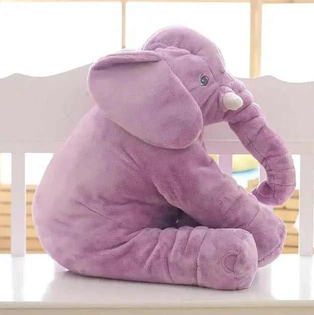 Elephant Plush Pillow with Ultra-Soft Velvet and Supportive Filler, Machine Washable Veldora