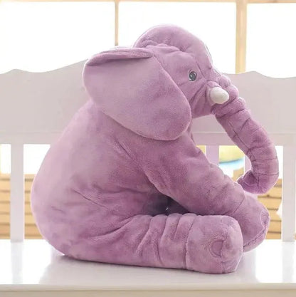 Elephant Plush Pillow with Ultra-Soft Velvet and Supportive Filler, Machine Washable Veldora