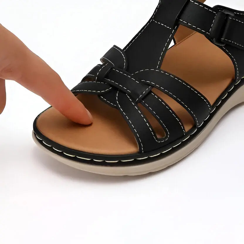 Women's Support Sandals with Contoured Footbed and Cushioned Midsole, Adjustable Straps Veldora