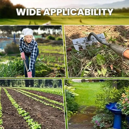 Garden Weeding Rake with Carbon Steel Head and Comfort Grip, Fits Standard Wooden Handles Veldora