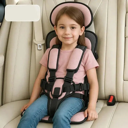 Travel Booster Seat with Foldable Design and Integrated 5-Point Harness, Carry Bag Veldora
