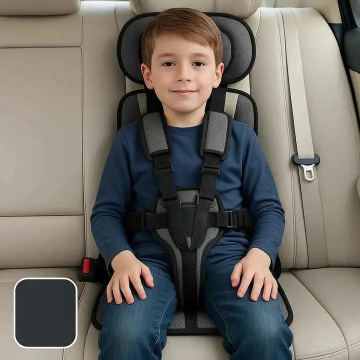 Travel Booster Seat with Foldable Design and Integrated 5-Point Harness, Carry Bag Veldora