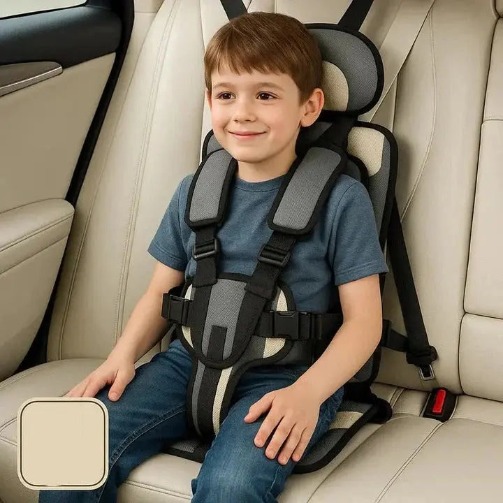 Travel Booster Seat with Foldable Design and Integrated 5-Point Harness, Carry Bag Veldora