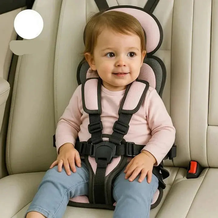 Travel Booster Seat with Foldable Design and Integrated 5-Point Harness, Carry Bag Veldora