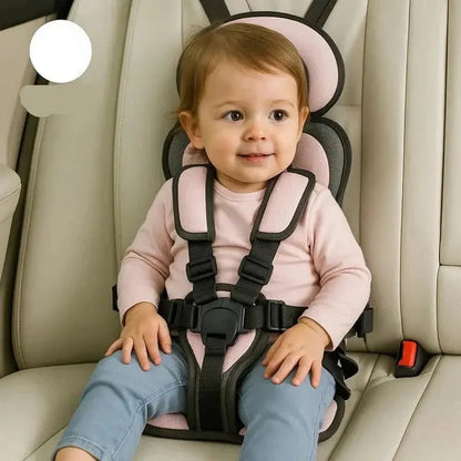 Travel Booster Seat with Foldable Design and Integrated 5-Point Harness, Carry Bag Veldora