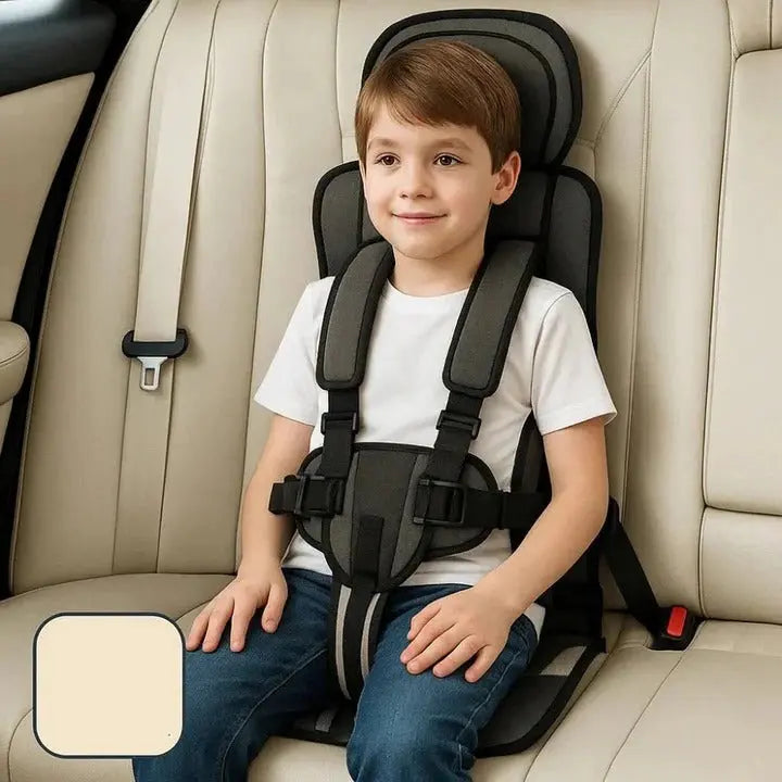 Travel Booster Seat with Foldable Design and Integrated 5-Point Harness, Carry Bag Veldora