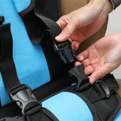 Travel Booster Seat with Foldable Design and Integrated 5-Point Harness, Carry Bag Veldora