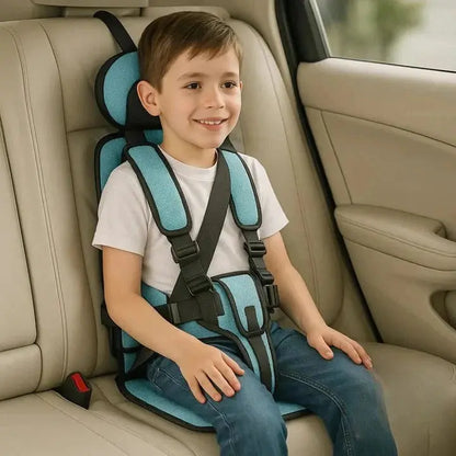Travel Booster Seat with Foldable Design and Integrated 5-Point Harness, Carry Bag Veldora