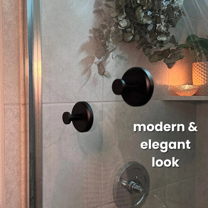 Suction Cup Hooks with Locking Suction Base and Tool-Free Setup, 15 lb Capacity Set of 4 Veldora