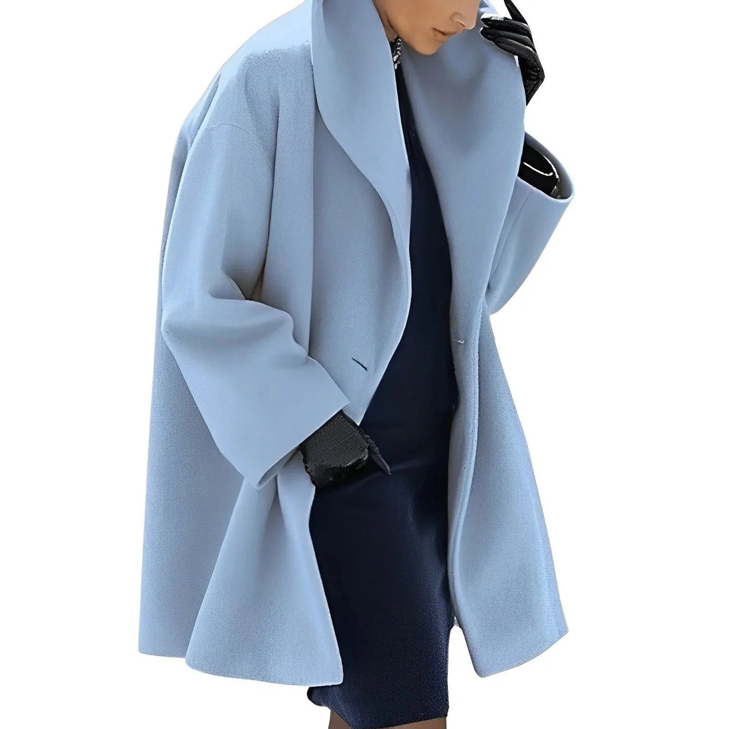 Wool Winter Coat with Detachable Belt and Insulating Lining, A-Line Fit Veldora