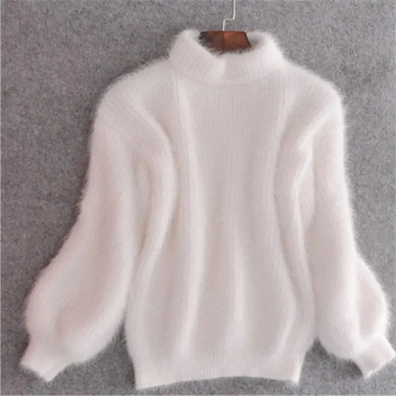 Loose Knit Sweater with Wide Crew Neck and Ribbed Cuffs, Relaxed Vintage-Inspired Fit Veldora